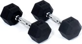 Core Power Hexagon Dumbbells Set 5kg – Fitness Gewichten Geschikt voor Professioneel Gebruik – Rubber Coating en Ergonomische Grip - gewichten
