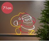 Kerstman multi colour -768 LED lampjes -71cm -Ook geschikt voor buiten  -lichtkleur: RGB -met stekker -Kerstdecoratie