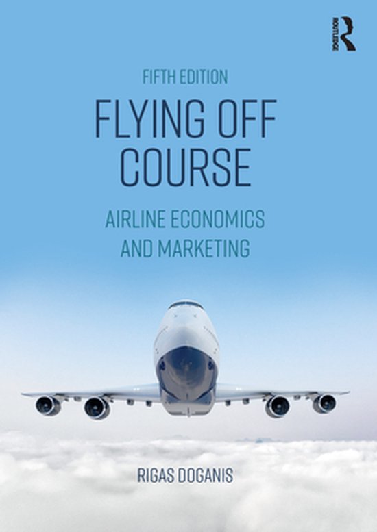 Livre 'Flying Off Course', cinquième édition. Un avion au-dessus des nuages de face. Titre et auteur visibles.
