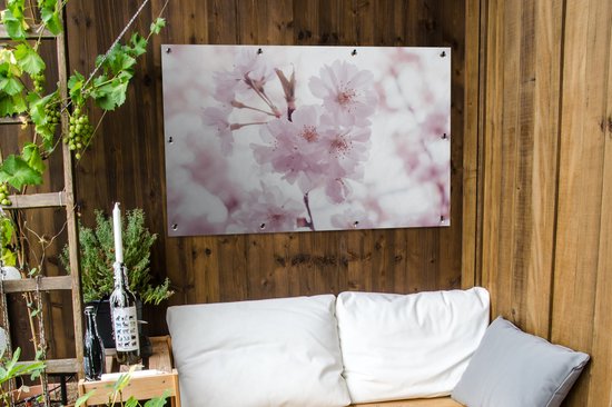 Tuinposter - Tuindoek - Tuinposters buiten - Bloemen - Tak - Bloesem - 120x80 cm - Tuin