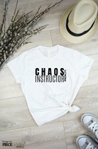 Dames T-Shirt - Chaos - Wit Maat M