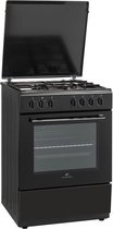Gemengd fornuis 3 + 1 60x60 Multifunctioneel Cata Zelfontbranding, oven 65L zwart