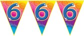 Verjaardag thema 6 jaar geworden feest vlaggenlijn van 5 meter - Feestartikelen/versiering
