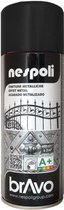 Professionele verfspray zwart metallic effect 400 ml, NESPOLI