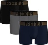 Boxer homme microfibre Freegun | TAILLE XL | Paquet de 3 | Université signature