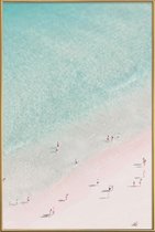 JUNIQE - Poster met kunststof lijst Beach Love -40x60 /Ivoor &