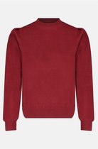 DEELUXE Effen trui met pofmouwenBARBARA Red Brown