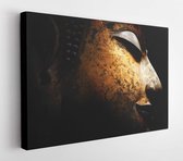 Onlinecanvas - Schilderij - Hoofd Budha Standbeeld Thaise Antieke Thaise Eeuw Budha Moderne Horizontaal Horizontal - Multicolor - 40 X 30 Cm