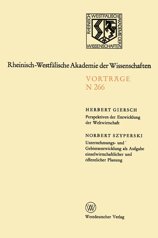 Perspektiven Der Entwicklung Der Weltwirtschaft.unternehmung ... - cover