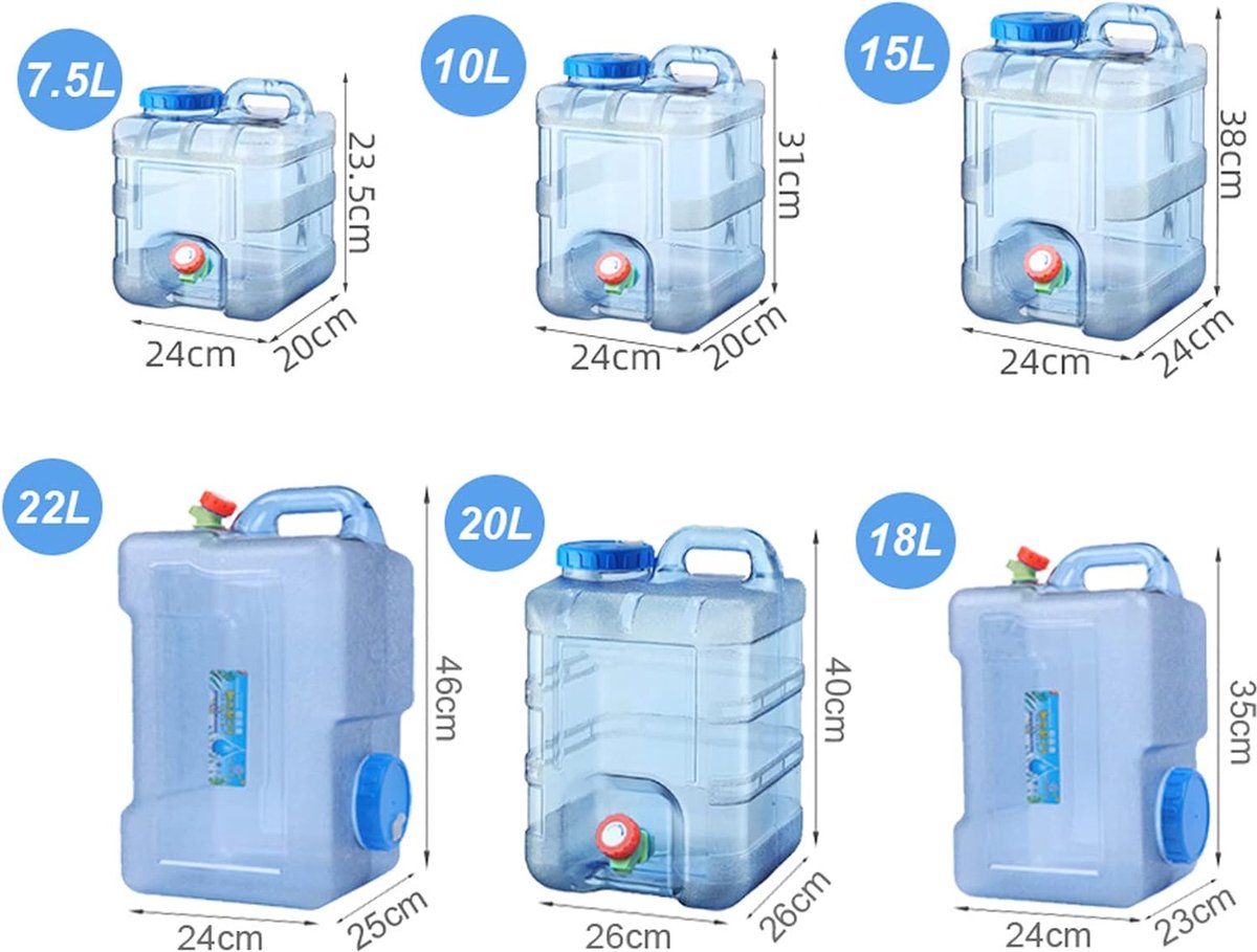 Bidon D'Eau Avec Robinet  - Réservoir Portable Pour Camping, Randonnée, Pique-Nique Et Voyages