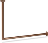 Tringle à vêtements | Tringle d'armoire coin bronze (90x70 cm)