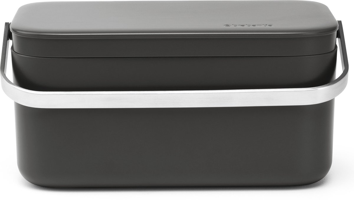 Goedkoopste Brabantia SinkSide Afvalbakje Aanrecht - 1,8 liter - Dark Grey