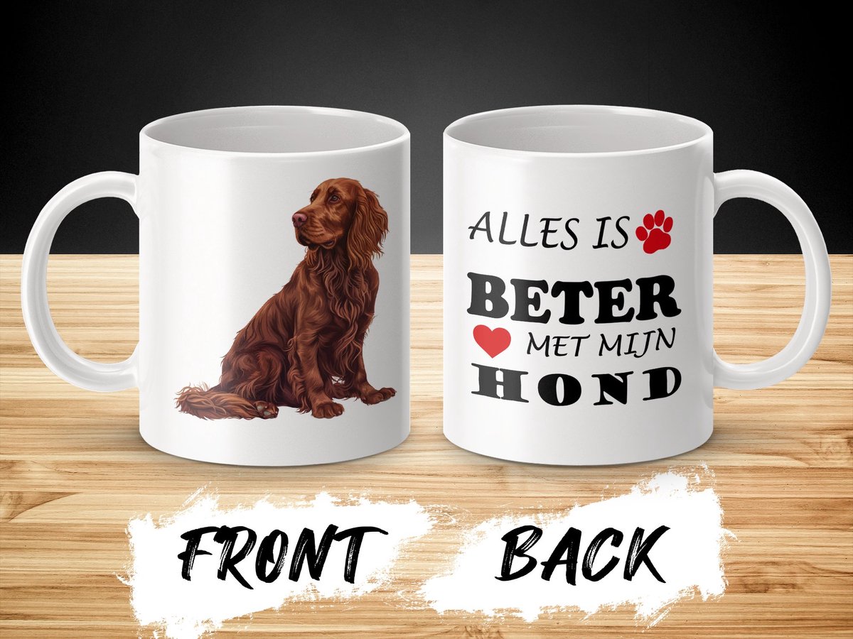 Mok Irish Setter Alles is beter met mijn hond - dog - doglover