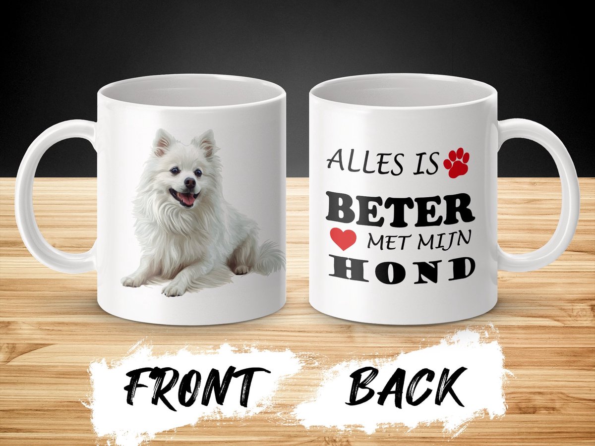 Mok American Eskimo Alles is beter met mijn hond - dog - doglover
