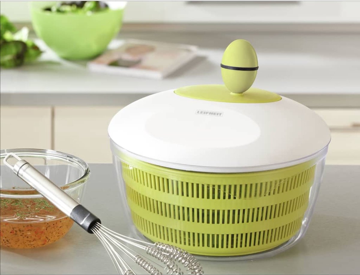 Leifheit Trend slacentrifuge - 4 l - wit/groen op Prijzenvolger.com