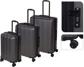 ProWorld 3-delige Kofferset met TSA slot zwart