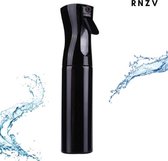 RNZV - Mist Spray Bottle PRO - 300ml - Luxe Haarspray - nieuw design -Motivatie- professionele Mist Verstuiver Haar - Kappersspuit - Waterspuit Verstuiver - Waterspuit Haar - ZWART