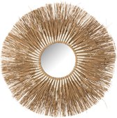J-Line miroir Melissa Paille - rotin - naturel/blanc - small - Ø 75 cm