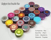 DIY kaarsblikken 7 kleuren 28 stuk, ronde containers met deksels en kaarslichten voor het maken van kaarsen, kunst en ambachten, opslag en meer