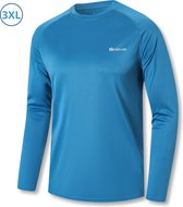 Livano Rash Guard - Surf Shirt - Zwemkleding - UV Beschermende Kleding - Voor Zwemmen - Surfen - Duiken - Marineblauw - Maat XXXL