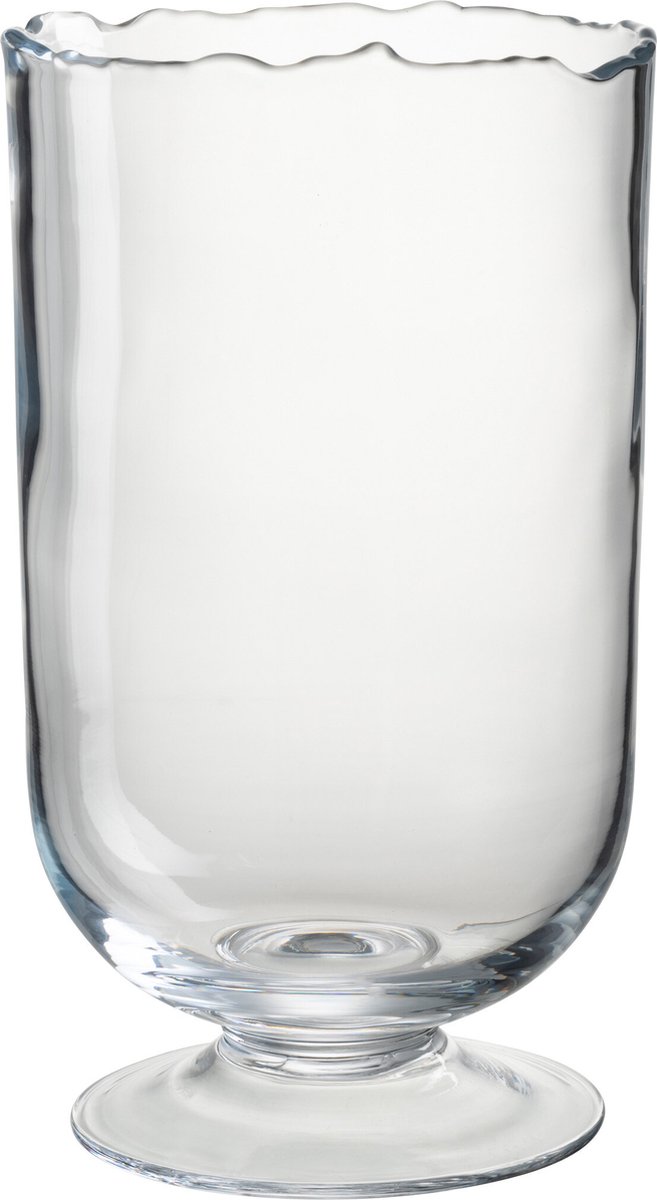 J-Line windlicht Onregelmatige Rand - glas - transparant - small