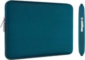 Laptophoes 16"inch, Neopreen Rugzakhoes met Kleine Hoes, Diep Groenblauw