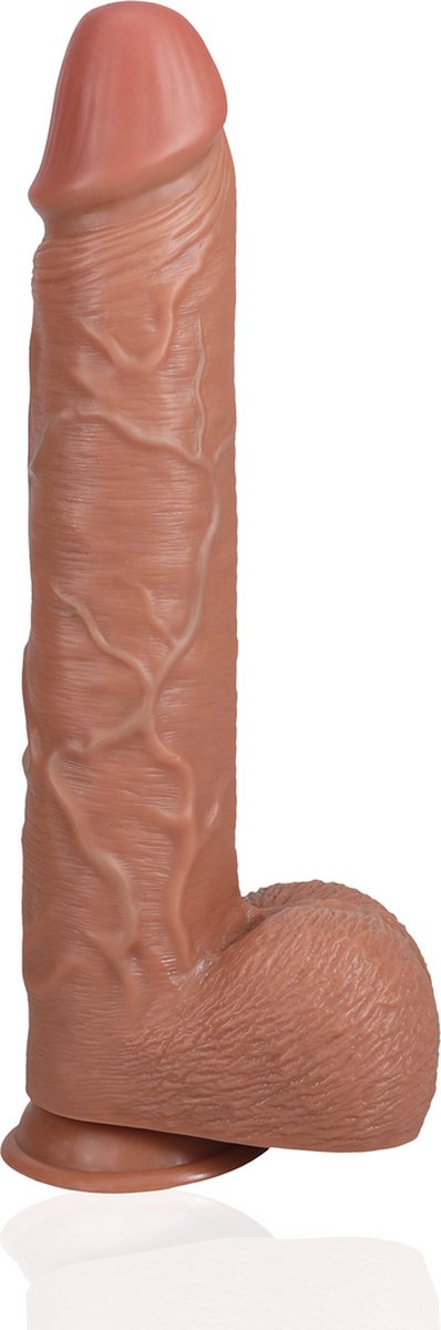 Goedkoopste Extra Large Straight with Balls 38 cm - Tan