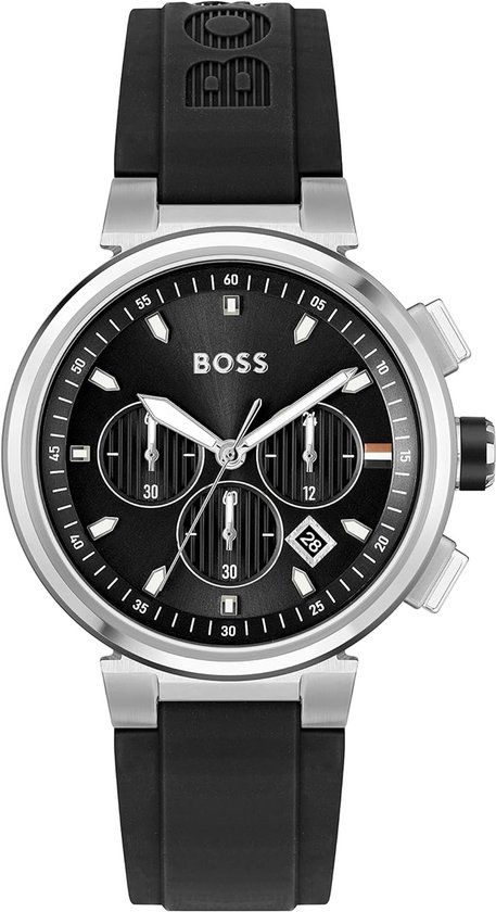 Hugo Boss One 1513997 Horloge - Rubber - Zwart - Ø 43 mm