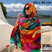 LaGloss® Tijdloze Vintage Tie Dye Print 2 - Grote Sjaal - Multicolor Kleurblok - Winddicht & Zonbeschermend - Kleur 180 x 90 cm %%