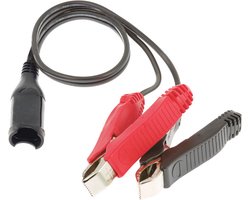 OptiMate O-04 Accuklemmen Kabel met SAE Connector 50cm – Batterijklemmen met Rubber Handgrepen voor OptiMate Acculaders – Voor Motor, Auto & Powersport