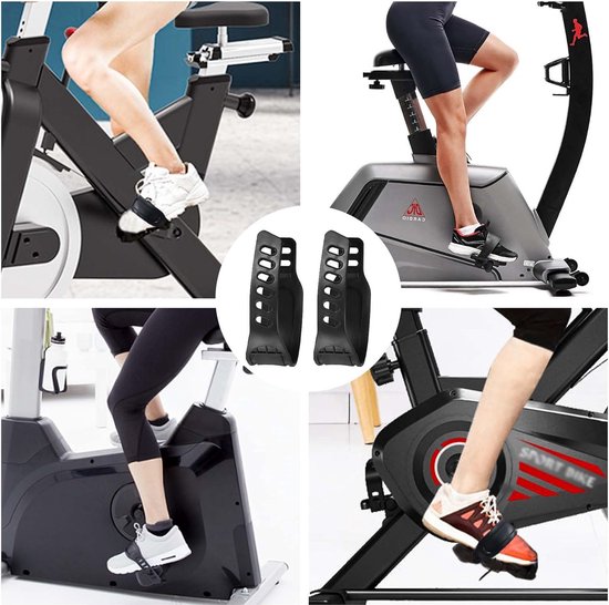 fiets accessoires, fiets riemen, pedal straps, Hometrainer pedaalriemen 1 paar - rubberen pedaalriemen - verstelbare lengte universele pedaalriem - rubberen antislip hometraineronderdelen, Krachtstationaccessoires van Merkloos — afbeelding 2