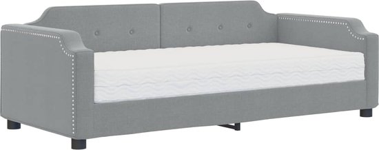 vidaXL-Slaapbank-met-matras-90x190-cm-stof-lichtgrijs