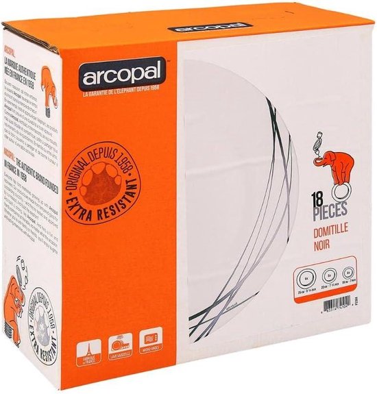 Domitille 18-delige Luminarc tafelservies opaal - Koopgids en Review borden set van Luminarc — afbeelding 3