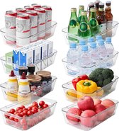 8-delige Doorzichtige Organizer Bakken voor Koelkastopslag in de Keuken - BPA-vrij - Veiligheid voor Opslag - Organizerbakken freezer organizer bins