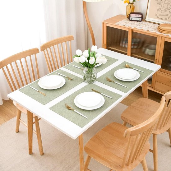Placemats 4 stuks als afwasbare lente en zomer tafeldecoratie - placemats landhuis lavendel bloemen als tafelonderzetter in 43 cm - placemats als tafelonderlegger voor eettafel woonkamer tafel Placemats 4 stuks als afwasbare lente en zomer tafeldecoratie - placemats landhuis lavendel bloemen als tafelonderzetter in 43 cm - placemats als tafelonderlegger voor eettafel woonkamer tafel