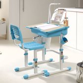 Vipack-Kinderbureau-verstelbaar-Comfortline-301-met-stoel-blauw-en-wit