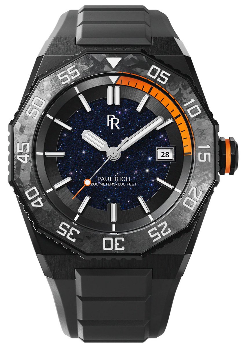 Paul Rich Aquacarbon Pro Shadow Black DIV02-A automatisch horloge