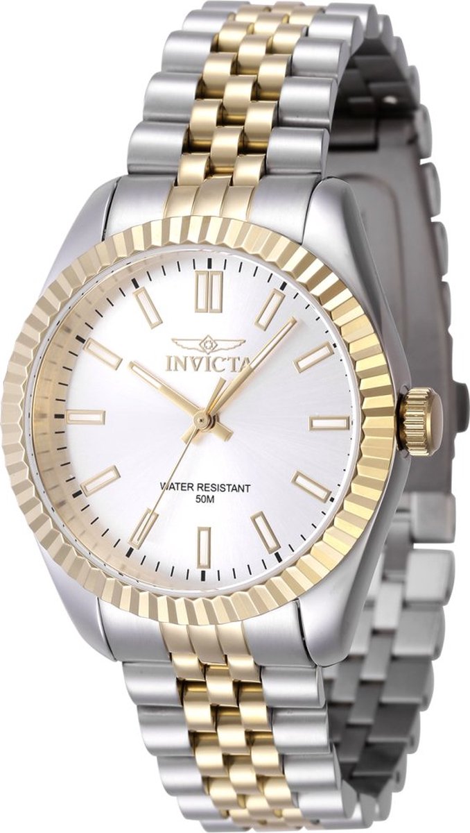 Invicta Specialty 47500 Dames Horloge - Waterdicht - Analoog - Quartz Uurwerk - Roestvrij Staal met zilveren Wijzerplaat - 36mm
