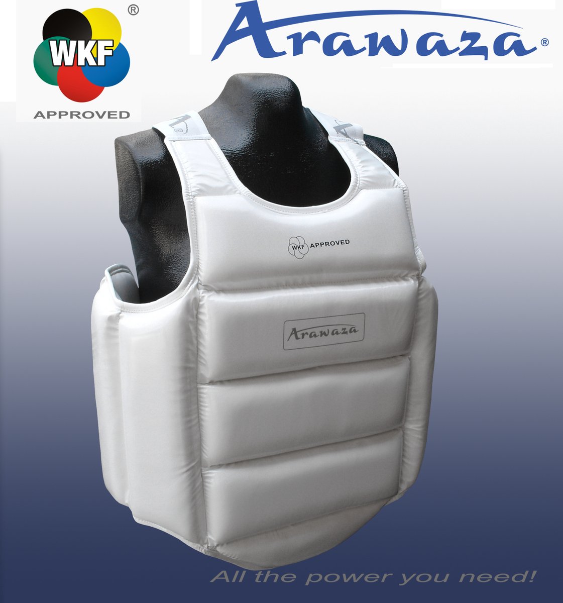 Bodyprotector voor karate Arawaza | U14 WKF | Wit (Maat: M)
