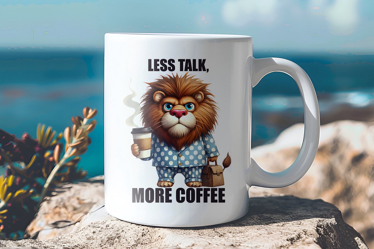 Mok – "Less Talk - More Coffee" – Voor de Koffiepuristen