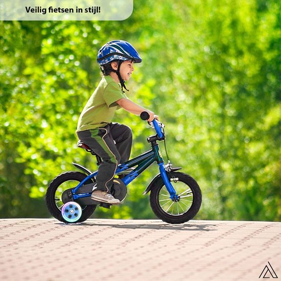 Jumada's - Monteerbare Steunwieltjes voor Universele 12-20 Inch Kinderfietsjes - Blauw van Jumada's — afbeelding 3
