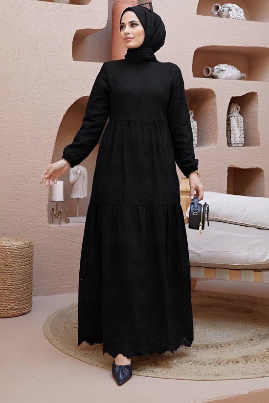 Foto: Modabout lange jurk abaya hijabjurk dames nelb0007d4644syh