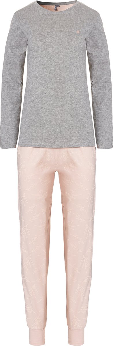 By Louise Dames Pyjama Set Lang Grijs/Roze