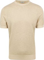 Profuomo - T-Shirt Linnen Ecru - Heren - Maat L - Modern-fit