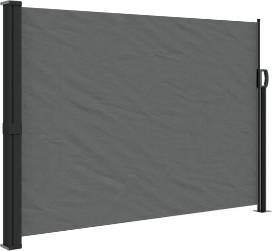 vidaXL Paravent - Anthracite - 140x500 cm - Écran de Jardin rétractable - Paravent - Écran de balcon - Écran de confidentialité - Parasol