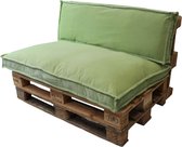Unique Living Pallet Cushion Set Ribcord Grass Green - Set de 2 - coussin d'assise avec coussin de dossier - 120x80/40cm