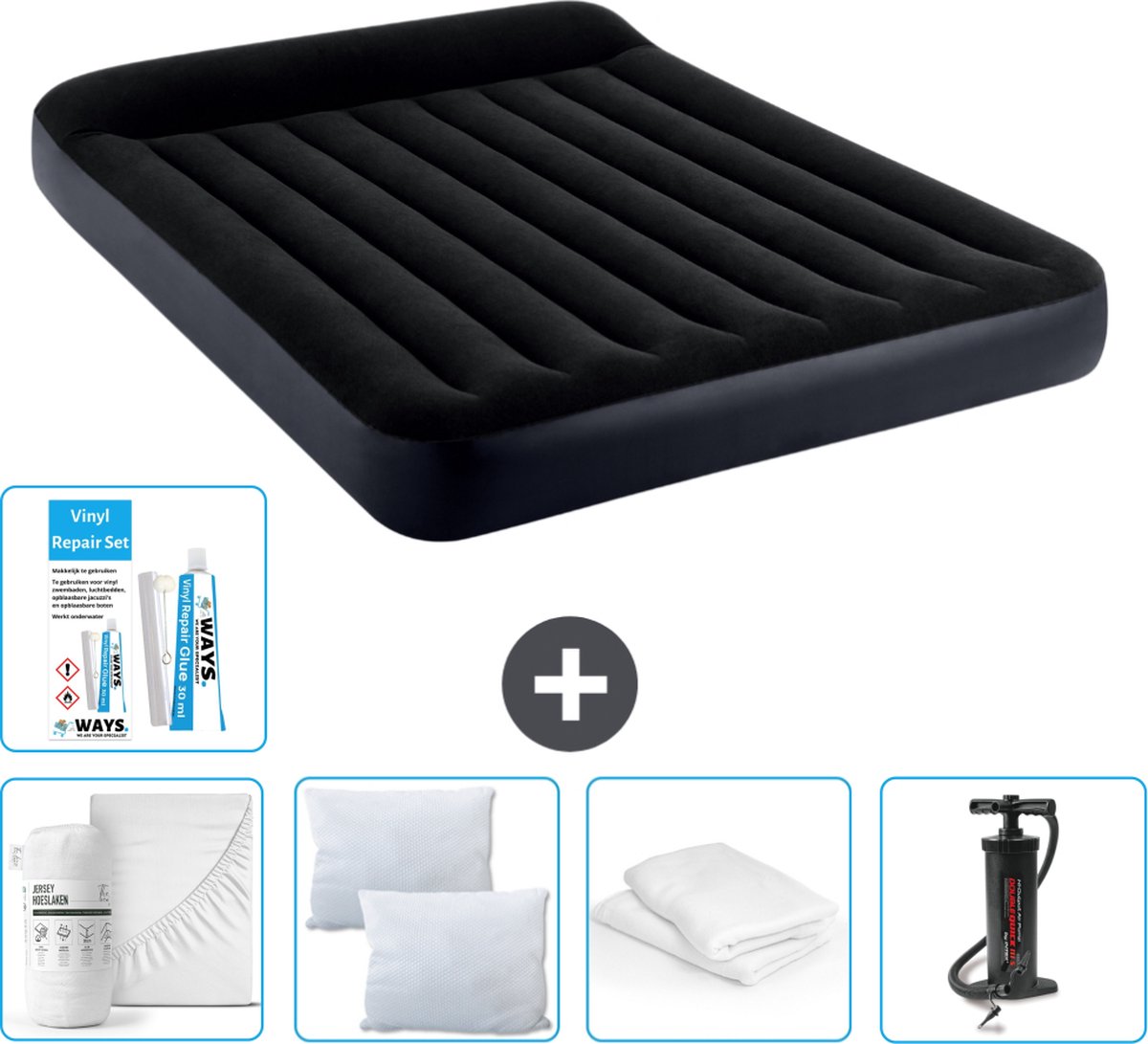 Intex Luchtbed - 2-Persoons - 152 x 203 x 25 cm - Donkerblauw - Inclusief Accessoires CB1