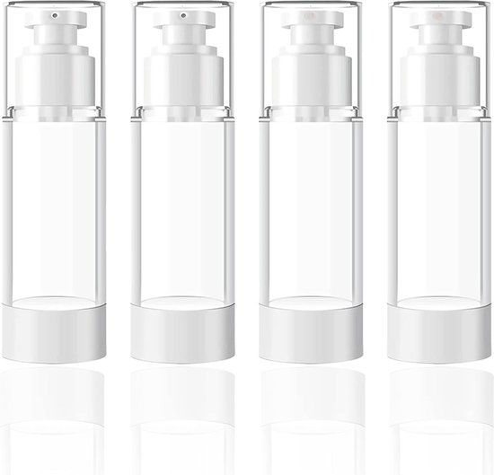PIQIUQIU Reiseflaschen Set 5 Stück (100ml) - Flüssigkeitsbehälter für Handgepäck, Durchsichtig Auslaufsicher Transparent, Mit 1 Etikettenblatt