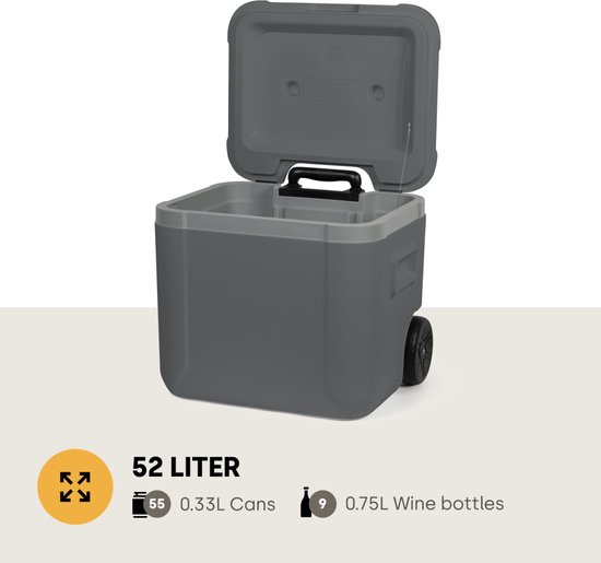 Steamy Cool 52 Roller - Grote Koelbox op Wielen - 52 Liter - Grijs van Steamy — afbeelding 4