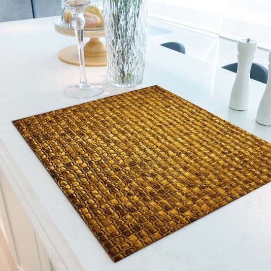 MuchoWow Inductiebeschermer - Inductie mat - Vinyl - Structuur - Graniet - Patroon - 76x51.5 cm - Inductie beschermer